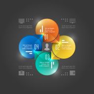 Business Infographics Design Template Vector Elements Management Circle Chart Illustration