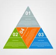 Triangular infographic design element N2