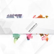 Vector Abstract Telecommunication Earth Map N10