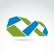 Vector infinity abstract 3D icon symbol