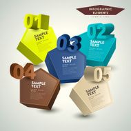 abstract 3d pentagonal prism infographics N2