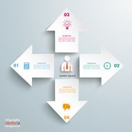 4 Arrows All Directions Infographic