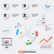 Dental care icons Caries tooth and implant