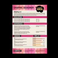 Resume template CV creative background N8