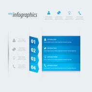 Four options infographics vector