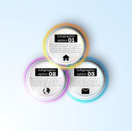 Three circle options infographic