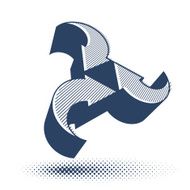 Arrows abstract loop symbol vector conceptual pictogram N2
