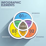 flat style abstract intersection chart infographics