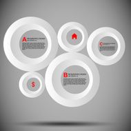 Abstract paper circles infographic
