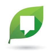 Green leaf icon with a tooltip