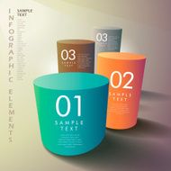 abstract 3d cylinder infographics N14