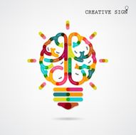 Creative infographics left and right brain function ideas on background N2