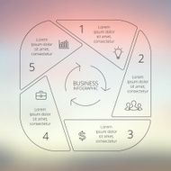 Circle line infographic Template for cycle diagram graph presentation and N18