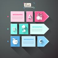 Flat infographic design N17