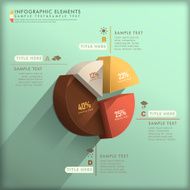 abstract flat design pie chart infographics N3