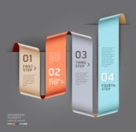Modern Infographics banner ribbon style template N5