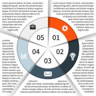 Modern vector info graphic for business project N226
