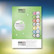 Infographic with colored circles Brochure flyer or report for business N7