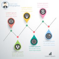 Business graph diagram s idea mark point up down mo