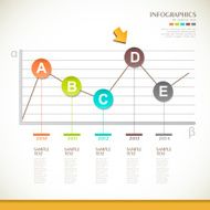 abstract line chart infographics design