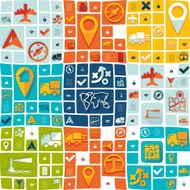 navigation flat infographic N42