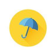 Vector icon of umbrella on yellow background N4
