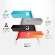 Abstract arrow business infographics template N2