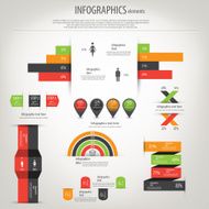 Retro infographics set World Map and Information Graphics Vector N2