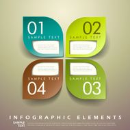 abstract 3d leaf tag infographics N2