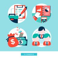 set of flat design concept icons N15