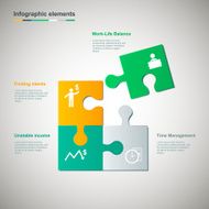 Puzzle piece infographic elements