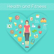 Woman Health and Fitness Infographics