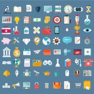 icons set of financial web technology business managemen marketing items N4