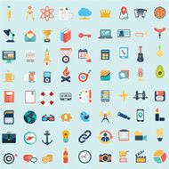 icons set of financial web technology business managemen marketing items N5