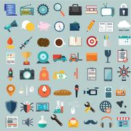 icons set of financial web technology business managemen marketing items N6
