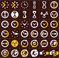 Clock Icons Set N2