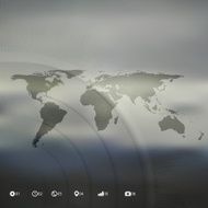 World map in perspective infographic vector template for business design N6