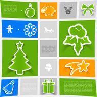 Christmas sticker infographic N81