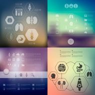 medicine infographic with unfocused background N45