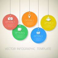 Web Infographic Round Badges Template Layout With Vector Icons N2