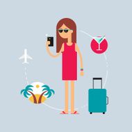 Character - tourist travel concept Vector illustration flat s