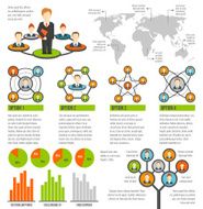 Connected people infographics