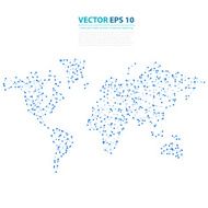 Vector Abstract Telecommunication Earth Map N11