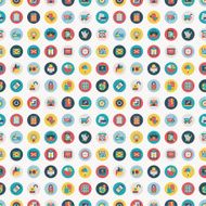 Retro flat network seamless pattern