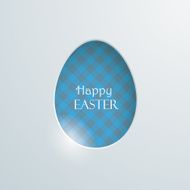 Blue Easter Egg in Hole Checked Towel N2