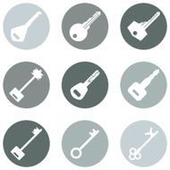 Vector Set of Keys Icons N19
