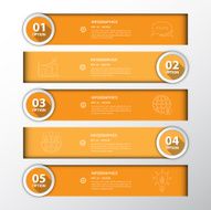 Design flat shadow step number banners graphic or website Vecto N12
