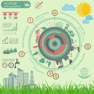 Environment ecology infographic elements Environmental risks N51