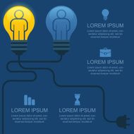 Light bulb with people business social connection concept Vector illustration