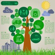 Environment ecology infographic elements Environmental risks N52